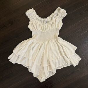 Princess Polly Love Galore Romper White Size 6